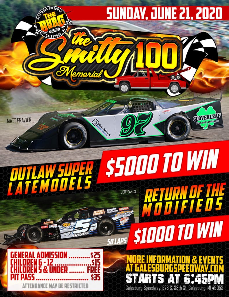 2020 Smitty Memorial 100 Payout & Information - Galesburg Speedway